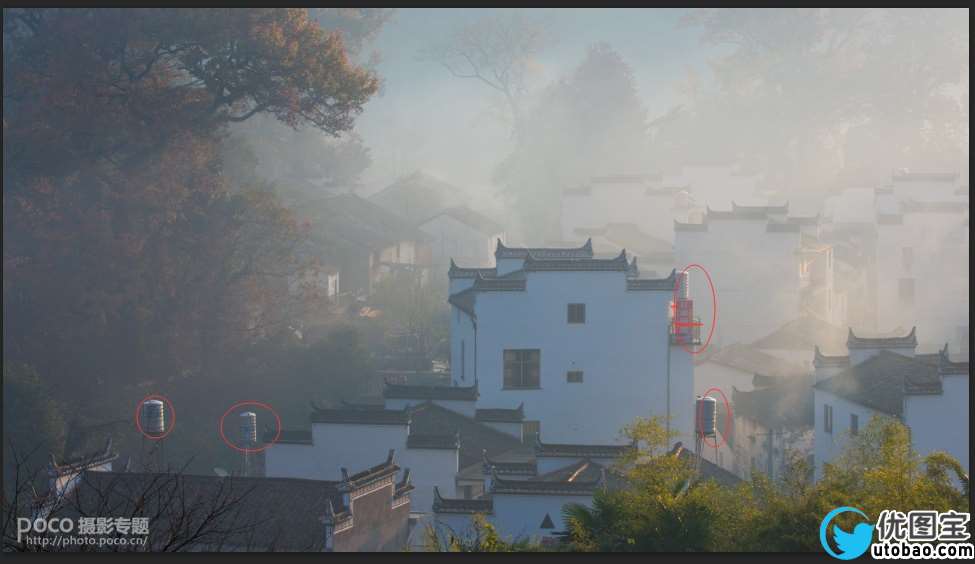 乡村风景,调出秋天黄色调乡村景色照片_www.utobao.com