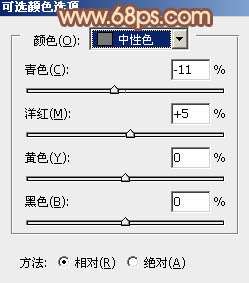 Photoshop给树林人物加上柔和的秋季橙褐色