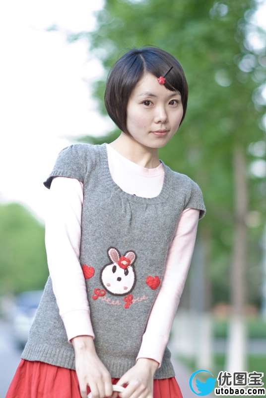 绿色调，调出清绿色调美女照片_www.utobao.com
