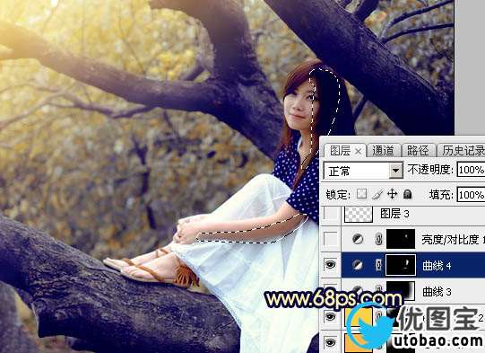 黄褐色，ps调出黄褐色人像照片_www.utobao.com