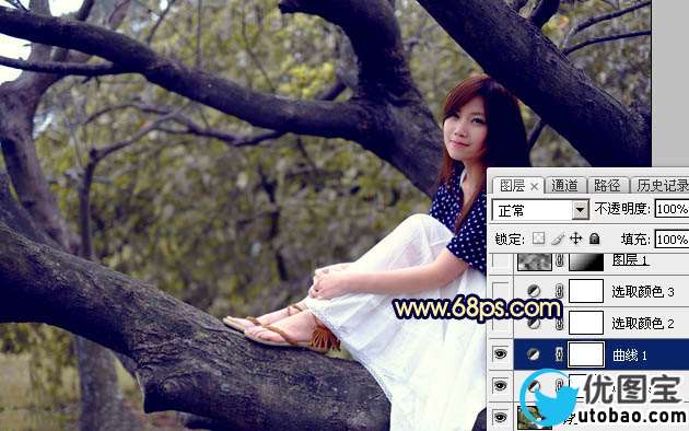 黄褐色，ps调出黄褐色人像照片_www.utobao.com