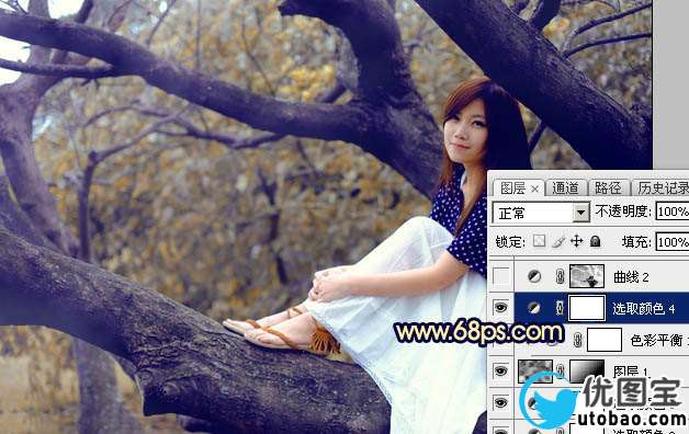 黄褐色，ps调出黄褐色人像照片_www.utobao.com