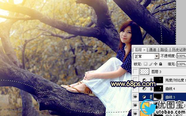 黄褐色，ps调出黄褐色人像照片_www.utobao.com