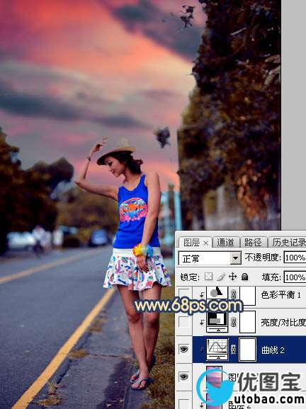 霞光效果，制作昏暗风格的霞光效果_www.utobao.com