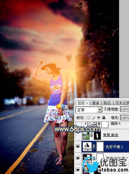 霞光效果，制作昏暗风格的霞光效果_www.utobao.com