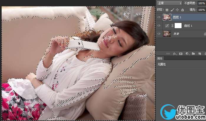 青色调，调出淡青色人像照片_www.utobao.com