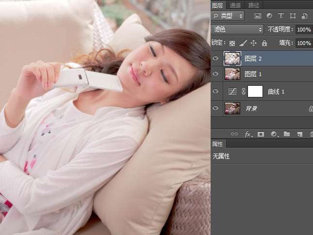 青色调，调出淡青色人像照片_www.utobao.com
