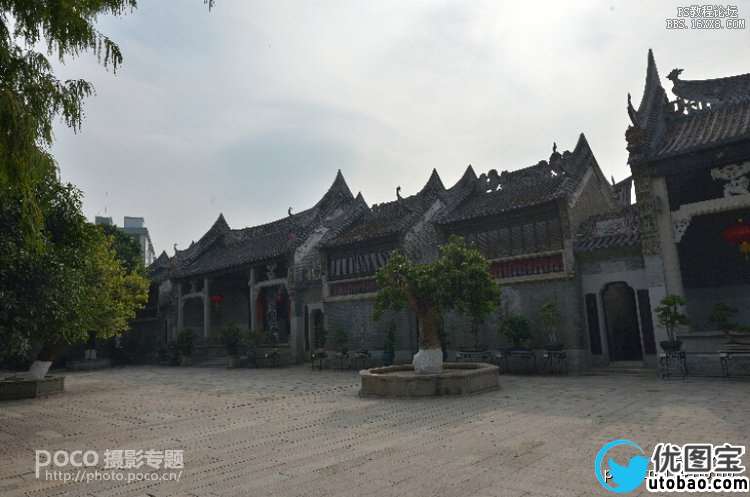 ps给风景照加云和调色实例_ps教程自学网(www.utobao.com) ps给风景照加云和调色实例