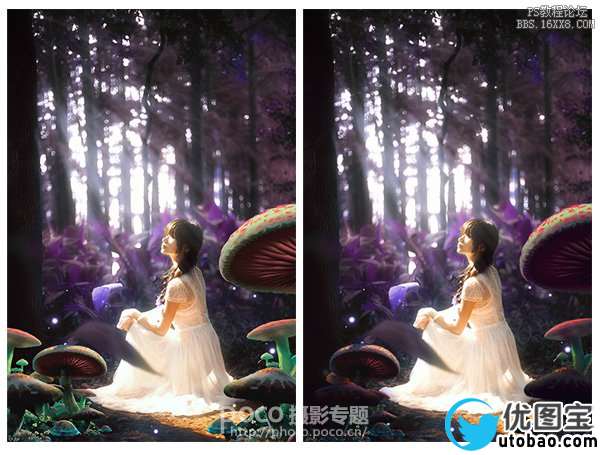 ps调出童话般的魔幻风格照片_ps教程自学网(www.utobao.com) ps调出童话般的魔幻风格照片