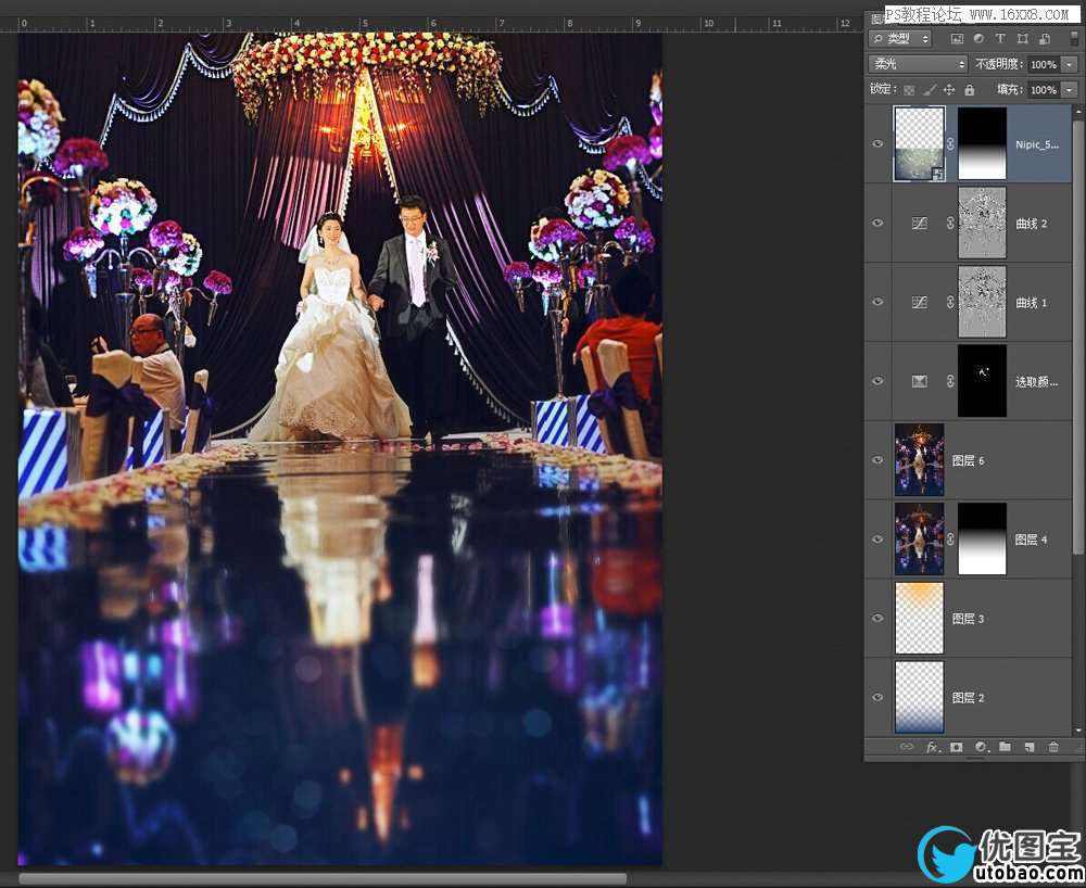 Photoshop详细解析室内婚片的整体色彩处理,PS教程,16xx8.com教程网
