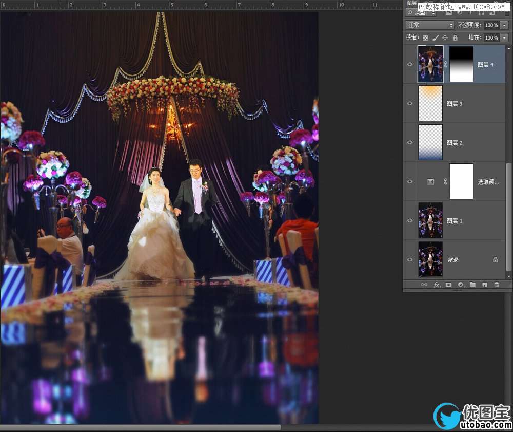 Photoshop详细解析室内婚片的整体色彩处理,PS教程,16xx8.com教程网