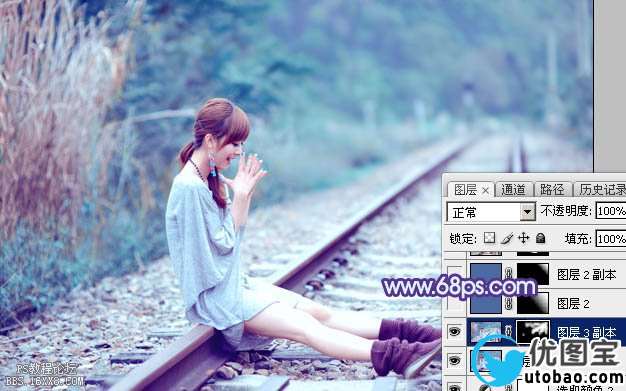 蓝色调，ps调出清新蓝色调照片效果教程