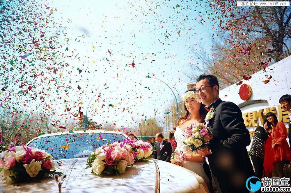 Photoshop调出外景婚片景色美化效果,PS教程,16xx8.com教程网