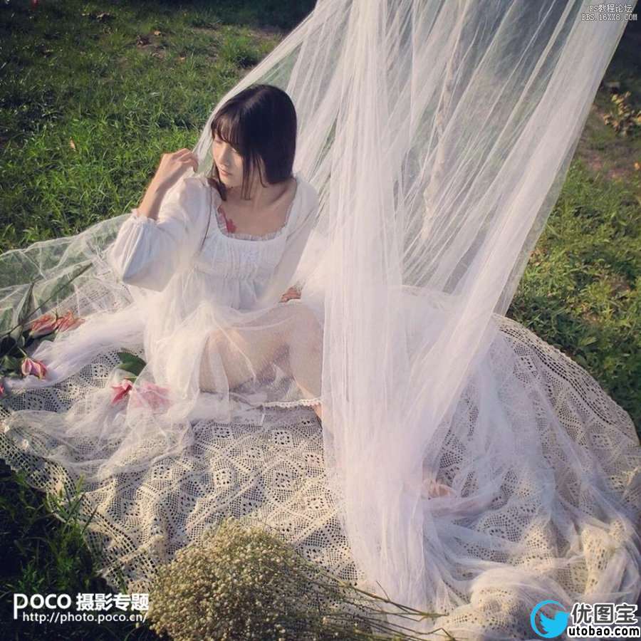 ps调出清新复古少女色调教程_ps教程自学网(www.utobao.com) ps调出清新复古少女色调教程