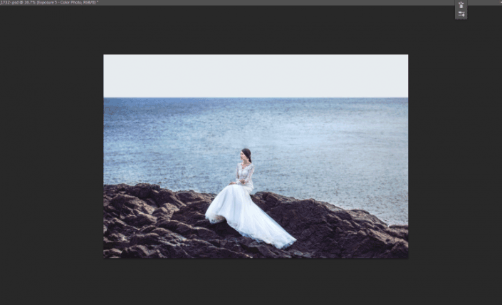 婚纱后期，给外景灰蒙蒙的婚纱照营造夕阳效果_www.utobao.com