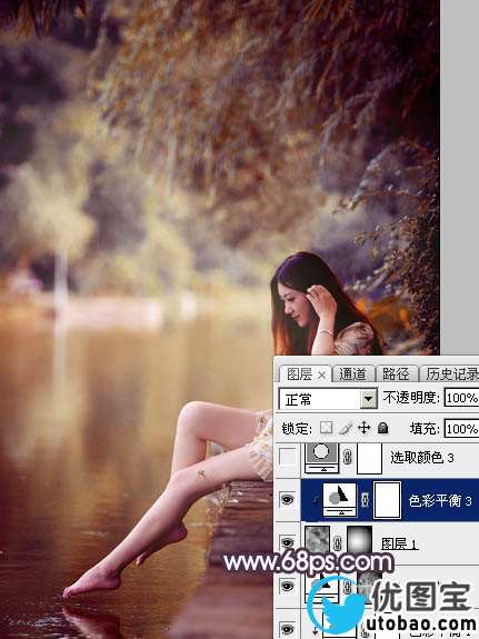 红色调，ps调出高对比的暖红色调照片