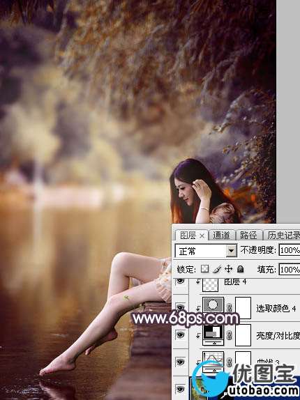 红色调，ps调出高对比的暖红色调照片