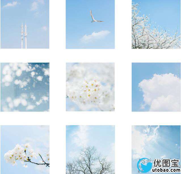 静物调色,调出蓝色天空调色教程_www.utobao.com
