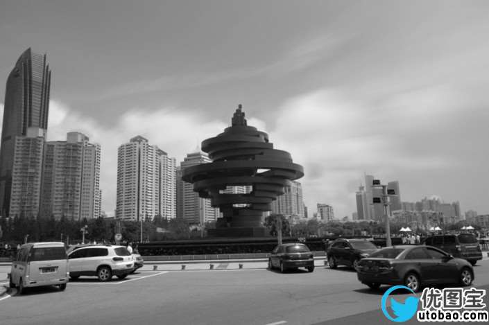 单色效果，教大家制作延时摄影城市照片_www.utobao.com