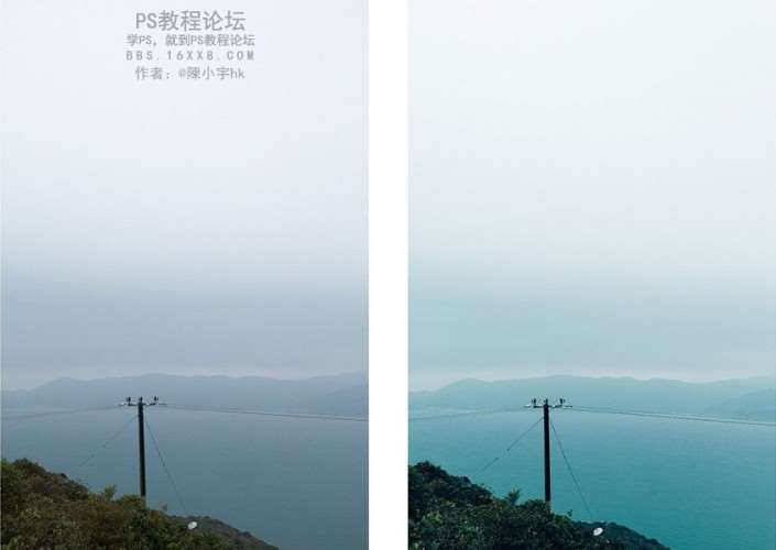 风景调色，教你用LR调意境暗森系调色教程_www.utobao.com
