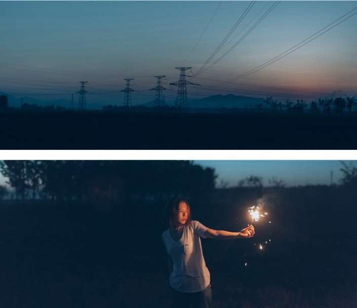夜景调色，夜景人像调出蓝色调效果_www.utobao.com