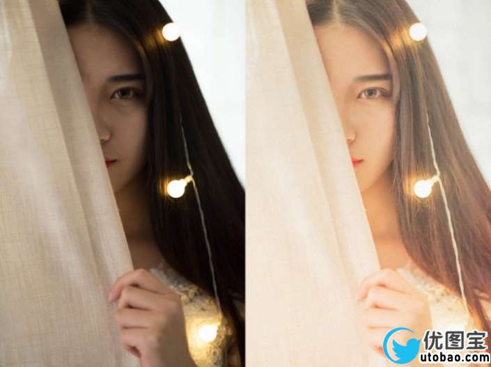 暖色调，如何调暖色室内写真照片_www.utobao.com