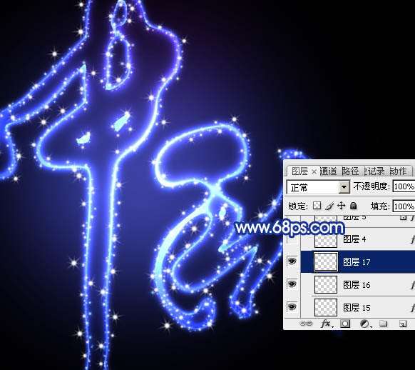 PS制作绚烂星空中秋文字效果 优图宝 PS文字效果教程