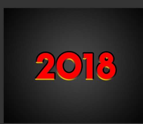 PS制作黄金质感2018文字效果教程 优图宝 PS文字效果教程
