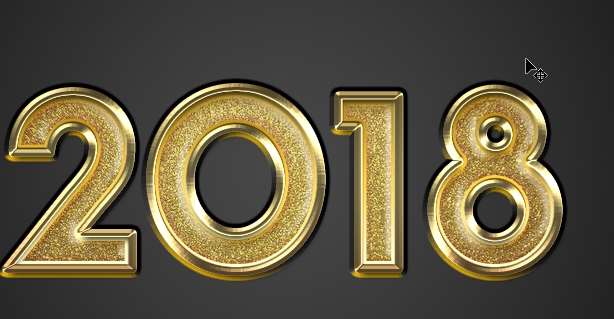 PS制作黄金质感2018文字效果教程 优图宝 PS文字效果教程