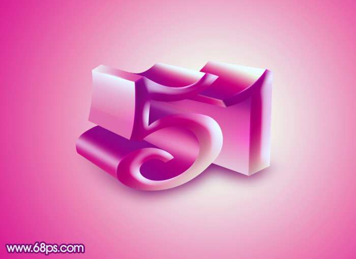 PS打造漂亮紫色立体字效果 优图宝 PS文字效果教程
