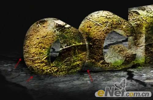 PS制作超酷荒漠效果立体字 优图宝 PS文字效果教程