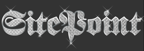 PS快速制作钻石文字效果 优图宝 PS文字效果教程SparkleandBlur
