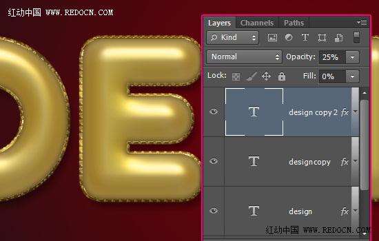 PS制作超漂亮土豪金立体字 优图宝 PS文字效果教程