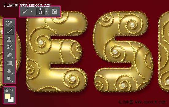 PS制作超漂亮土豪金立体字 优图宝 PS文字效果教程