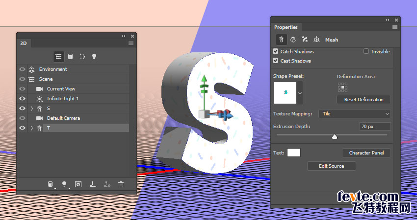 PS制作3D立体字教程 优图宝 PS文字效果教程