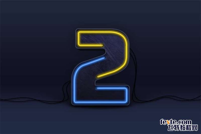 PS制作发光霓虹灯文字效果 优图宝 PS文字效果教程