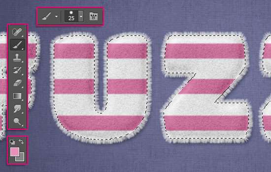 Striped Fuzzy Text Effect step 4