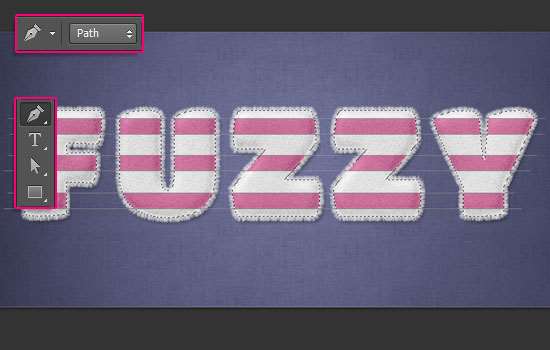 Striped Fuzzy Text Effect step 4