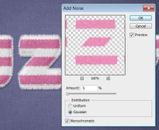 PS创建可爱毛绒文字效果 优图宝 文字效果教程 Striped Fuzzy Text Effect step 7