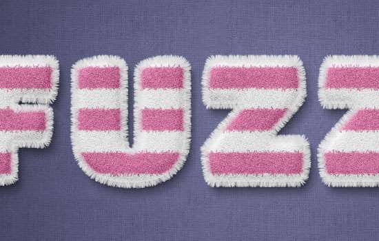PS创建可爱毛绒文字效果 优图宝 文字效果教程 Striped Fuzzy Text Effect step 8