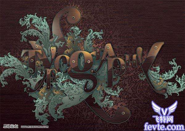 photoshop制作复古插画文字效果 优图宝 PS文字效果教程