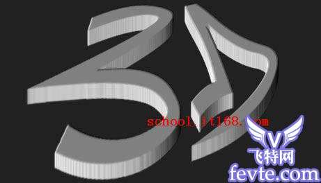 photoshop制作3D立体文字 优图宝 photoshop文字效果教程 fevte.com