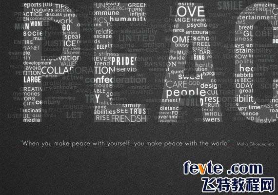 PS制作经典拼接文字效果 优图宝 PS文字效果教程