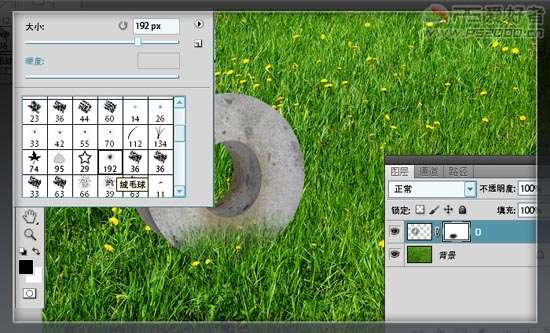 PS CS5制作草地上的石雕文字 优图宝 PS文字效果教程