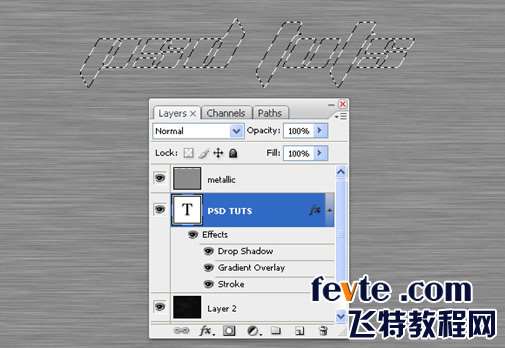 Photoshop制作质感不锈钢文字 优图宝 PS文字效果教程