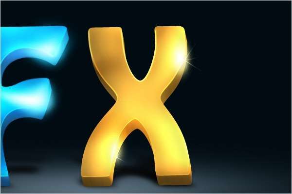 PS制作炫光立体文字 优图宝 PS文字效果教程