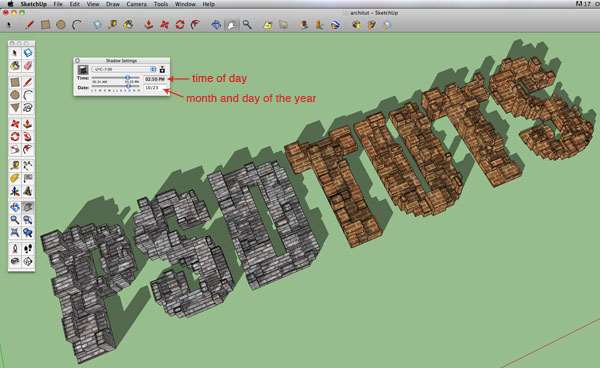 SketchUp和Photoshop创建用砖块堆砌成的文字 优图宝 PS文字效果教程