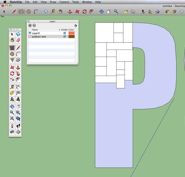 SketchUp和Photoshop创建用砖块堆砌成的文字 优图宝 PS文字效果教程